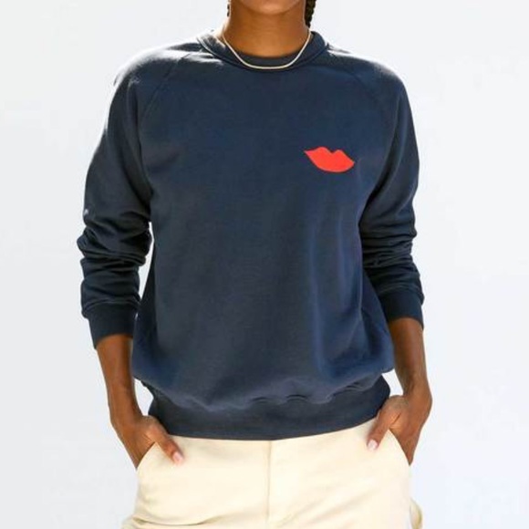 Clare V Lip Sweatshirt, Size Large - Picture 2 of 7